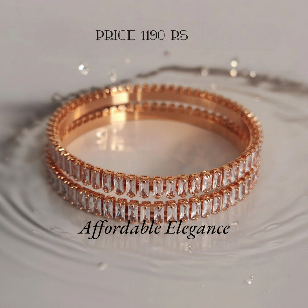 Premium gold plated Zirconia bangles