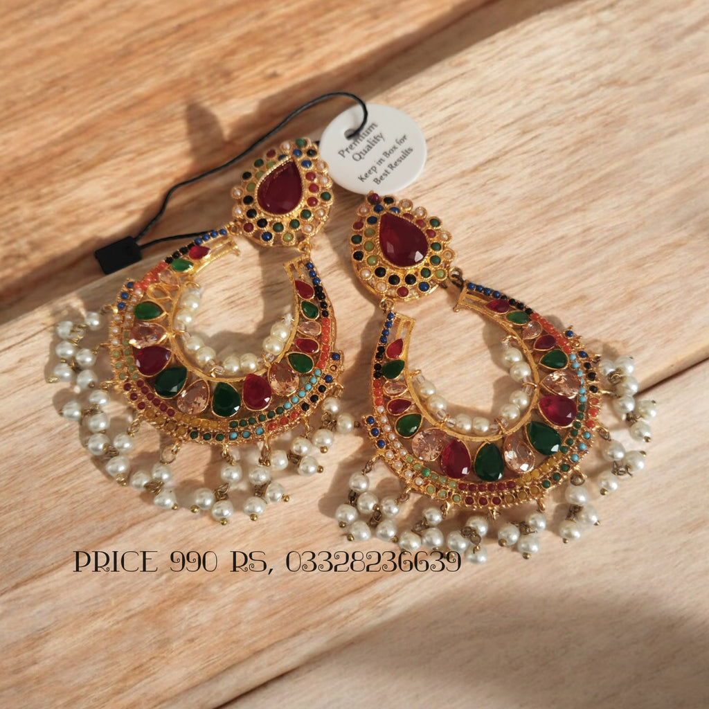 Real stones studded gorgeous Earrings