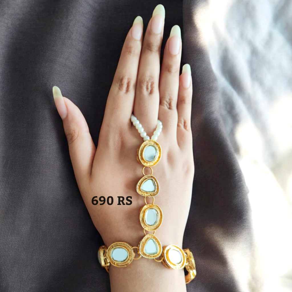 Beautiful Sheesha Kundan slave bracelet