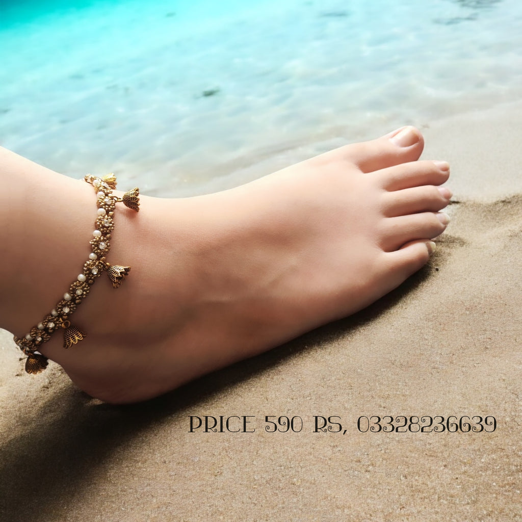 Beautiful oxidized adjustable Anklet