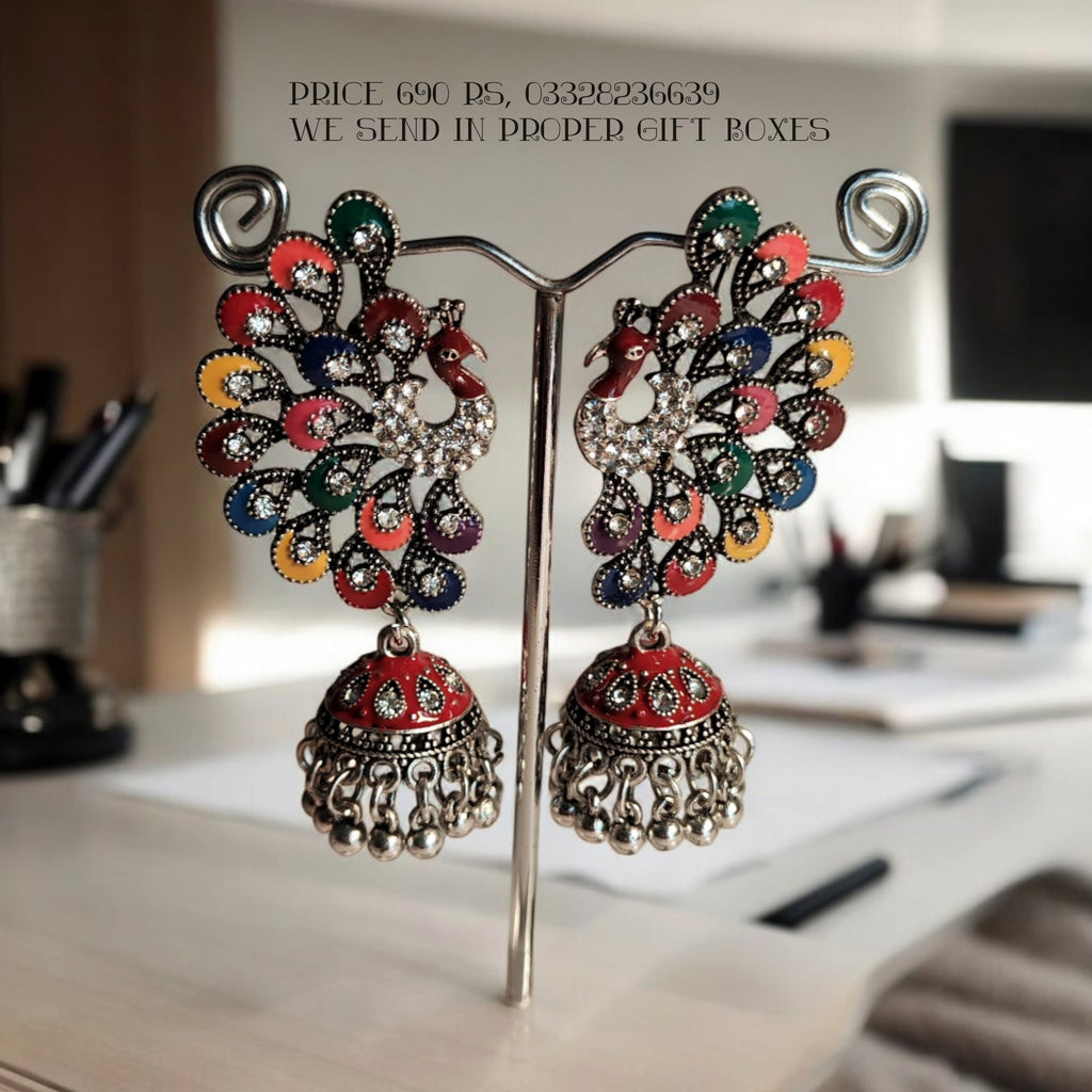 Beautiful oxidized jhumki