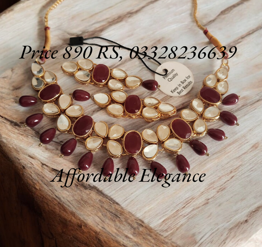 Beautiful kundan necklace set