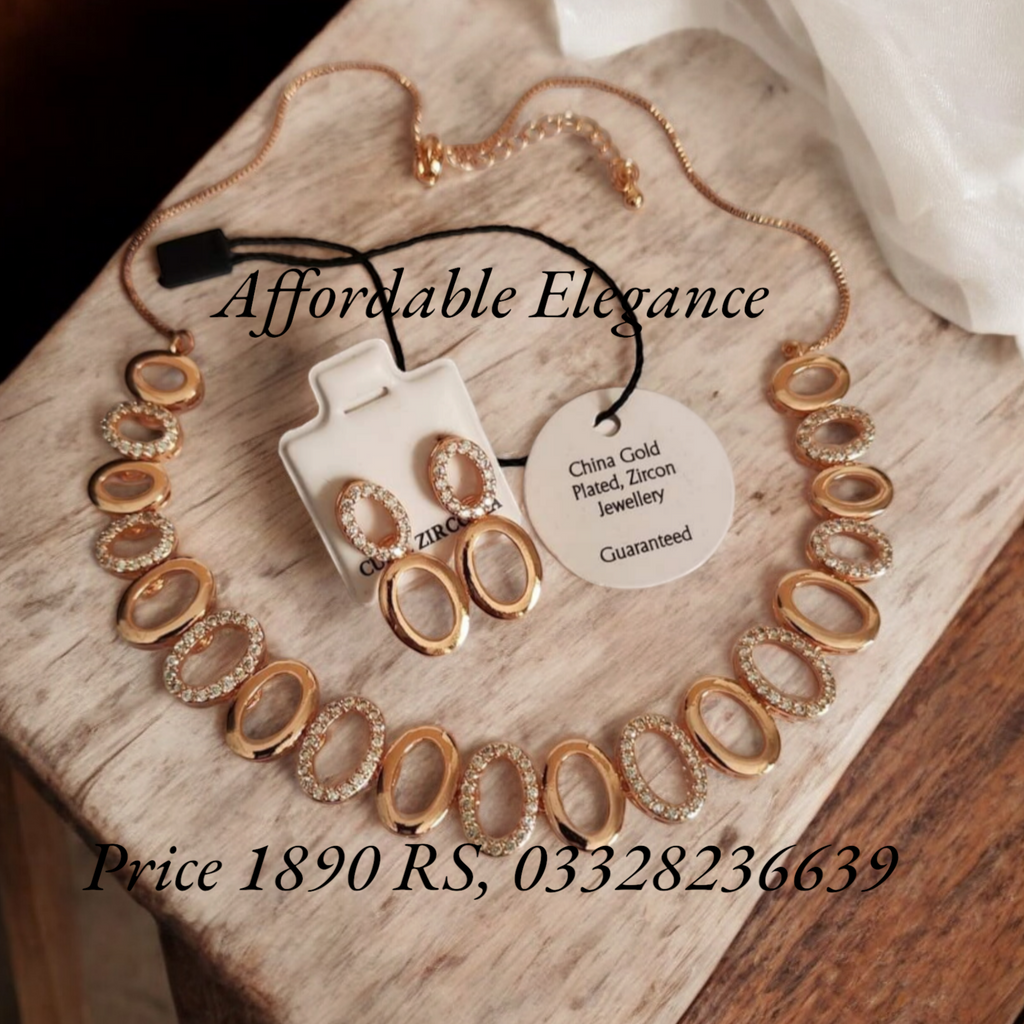 Gold plated gorgeous necklace set