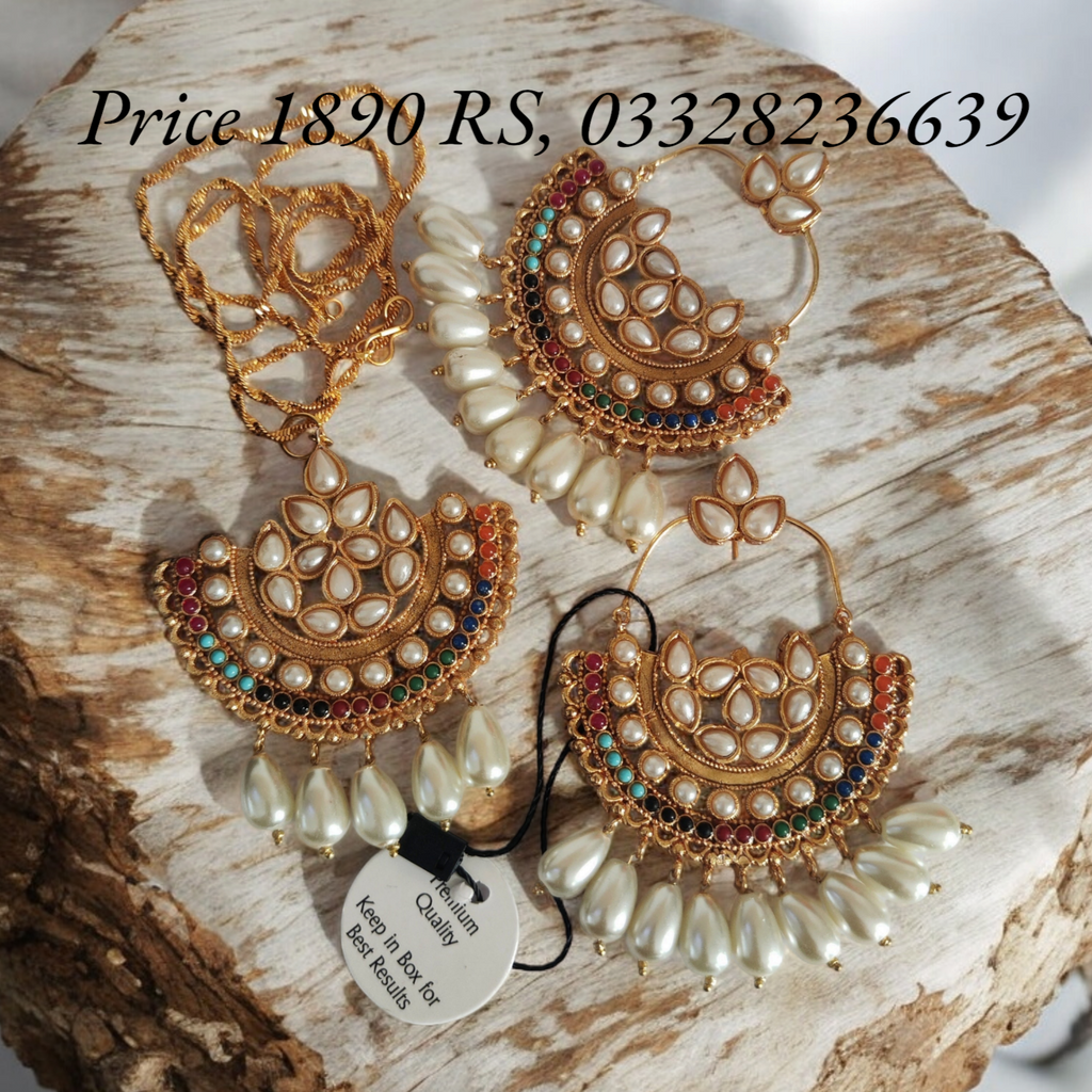 Real stones studded gorgeous set