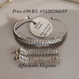 Beautiful Zirconia bracelet and earrings